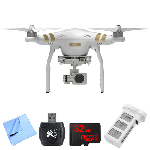 DJI Phantom 3 Professional Quadcopter Drone with 4K Camera + Extra DJI Battery Kit
