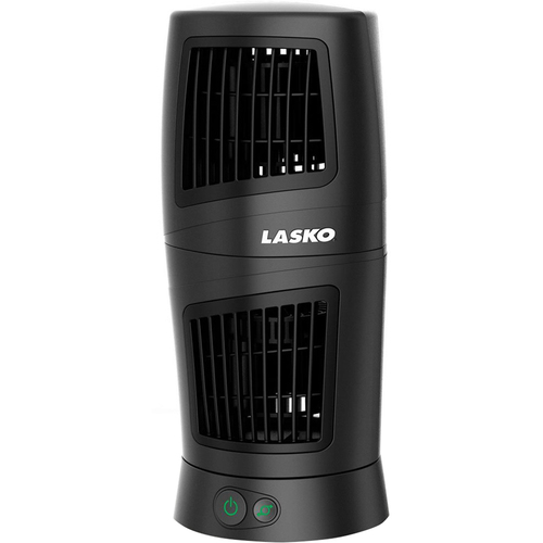 Lasko 4911 11.85-Inch Twist-Top Tower Desk Fan - Black