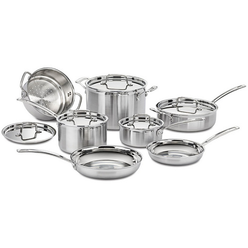 Cuisinart Multiclad Pro Tri-Ply 12 pc. Stainless Cookware Set (MCP-12N)