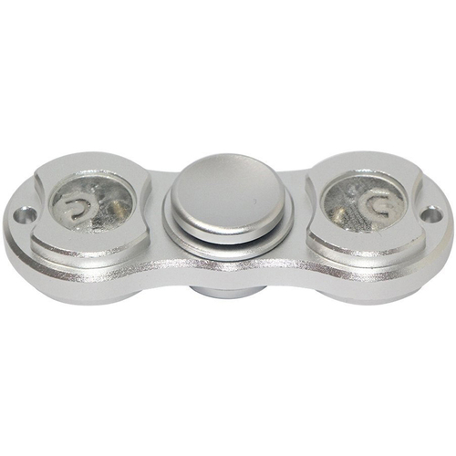 Extreme Speed NEW Metal Light Up Fidget Spinner Toy - Silver