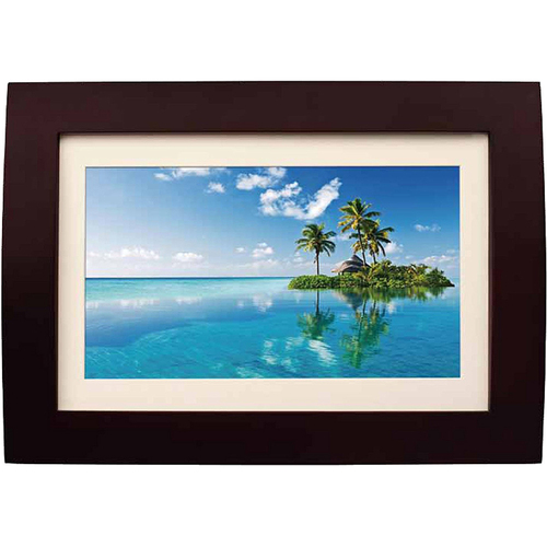 Sylvania SDPF1089 10-Inch LED Multimedia Wood Finished Digital Photo Frame with Remote