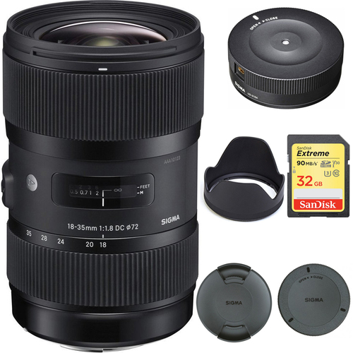Sigma AF 18-35mm f/1.8 DC HSM Lens for Nikon 210-306 with USB Dock Bundle