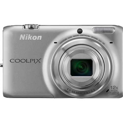 Nikon COOLPIX S6500 16 MP Digital Camera 12x Zoom Built-In Wi-Fi (Silver) Refurbished