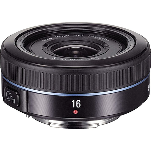 Samsung NX 16mm f/2.4 Ultra Wide Pancake Camera Lens - Black - OPEN BOX