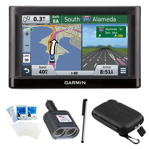 Garmin nuvi 55LM Essential Series GPS Nav w/ Lifetime Maps 5` Display Essentials Bundle