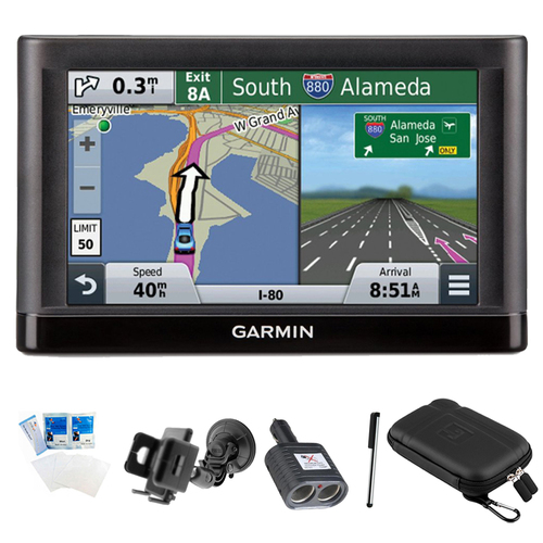 Garmin nuvi 55LM Essential Series GPS Nav w/ Lifetime Maps 5` Display Essentials Bundle
