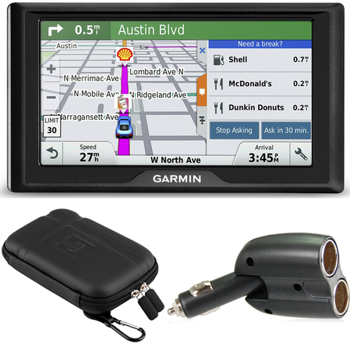 Garmin Drive 50LM GPS Navigator Lifetime Maps (US) 010-01532-0C Case + Charger Bundle