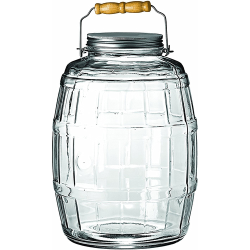 Anchor Hocking 2.5-Gallon Glass Barrel Jar with Brushed Aluminum Lid - 85679