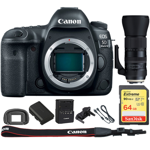 Canon EOS 5D Mark IV CMOS DSLR Camera + Tamron 150-600mm USD Zoom Lens Kit
