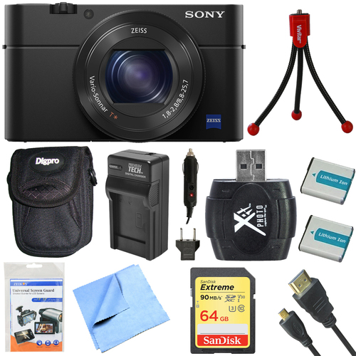 Sony DSC-RX100M IV Cyber-shot Digital Still 20.1 MP 1` Sensor Camera Deluxe Bundle
