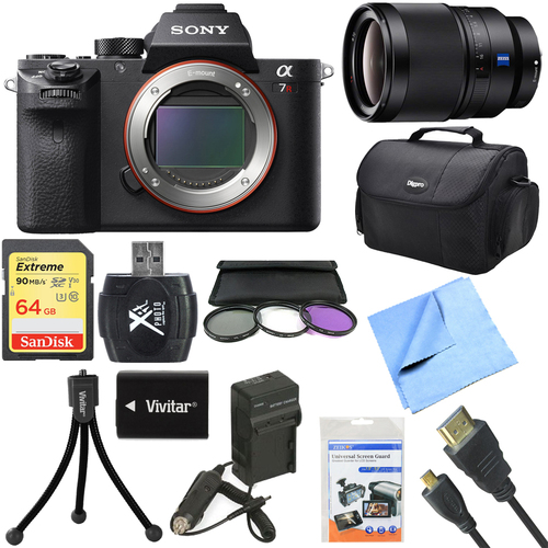 Sony a7R II Full-frame Mirrorless Interchangeable 42.4MP Camera with 35mm Lens Bundle