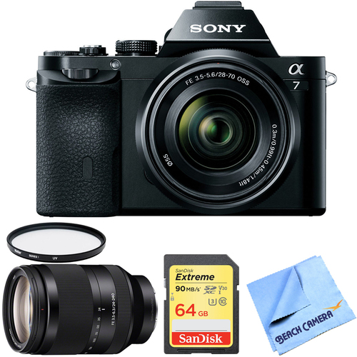Sony a7K Full-Frame Mirrorless Camera with FE 28-70mm Lens 24-240mm Zoom Lens Bundle