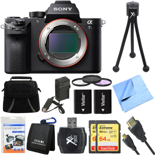 Sony a7S II Full-frame Mirrorless Interchangeable Lens Camera Deluxe 64GB Bundle