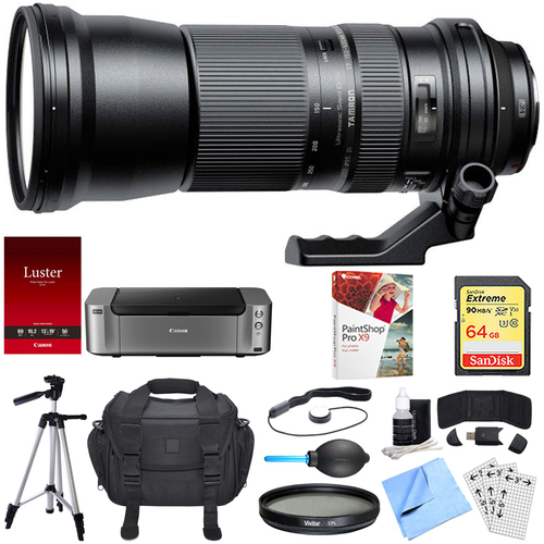 Tamron SP 150-600mm F/5-6.3 Di VC USD Zoom Lens for Canon Bundle