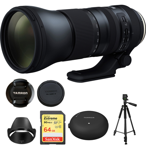 Tamron SP 150-600mm F/5-6.3 Di VC USD Zoom Lens for Canon w/ Accessories Bundle