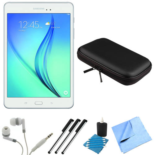 Samsung Galaxy Tab A SM-T350NZWAXAR 8-Inch Tablet (16 GB, White) Bundle