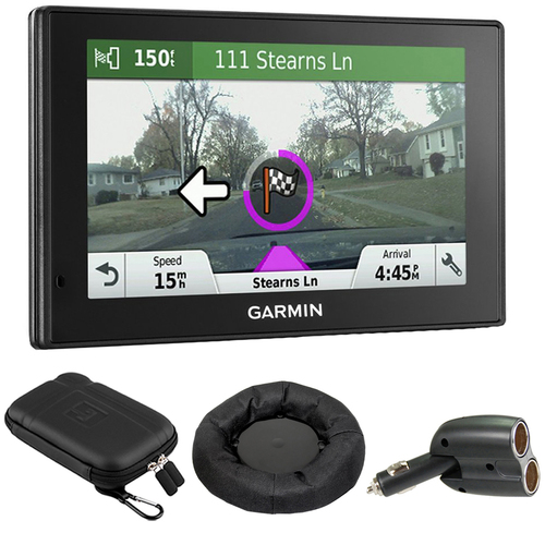 Garmin 010-01541-01 DriveAssist 50LMT GPS Navigator + Case, Mount, & Charger Bundle