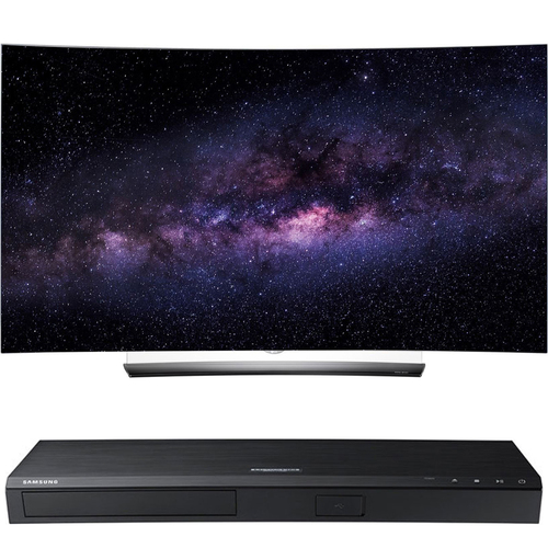 LG OLED65C6P 65` Curved 4K OLED 3D Smart TV w/ 4K Ultra HD Smart Blu-ray Player