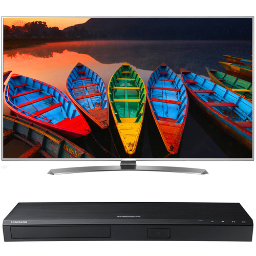 LG 65` Super UHD Smart LED TV w/webOS 3.0 + Samsung UBDM8500 4K UHD Blu-Ray Player