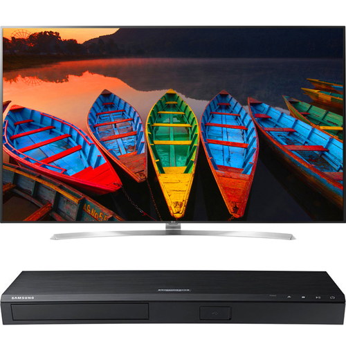LG 75` Super UHD Smart LED TV - 75UH8500 + Samsung 4K UHD Smart Blu-ray Player