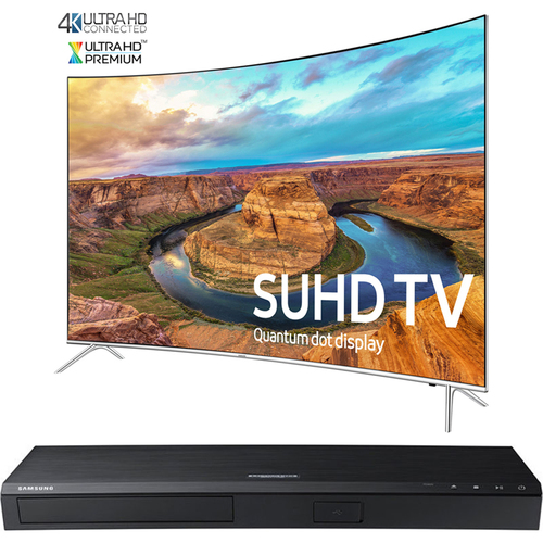 Samsung Curved 65` Smart SUHD LED TV- UN65KS8500+ Samsung 4K UHD Blu-Ray Player