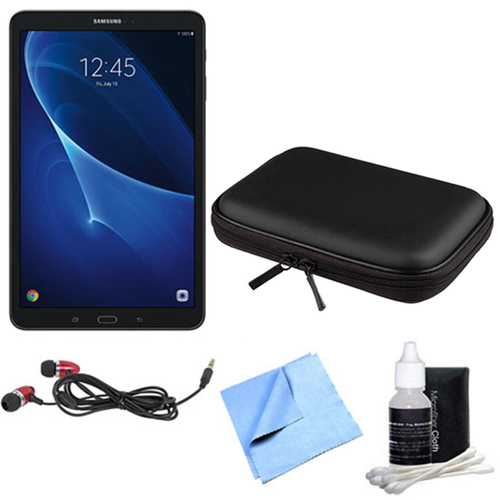 Samsung Galaxy Tab A 16GB 10.1-inch Tablet w/ Sleeve & Basic Accessories Bundle - Black