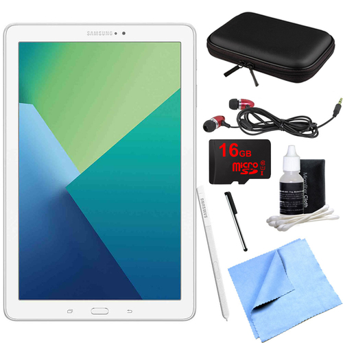 Samsung Galaxy Tab A 10.1 Tablet PC White w/ S Pen, WiFi & Bluetooth w/ 16GB Card Bundle