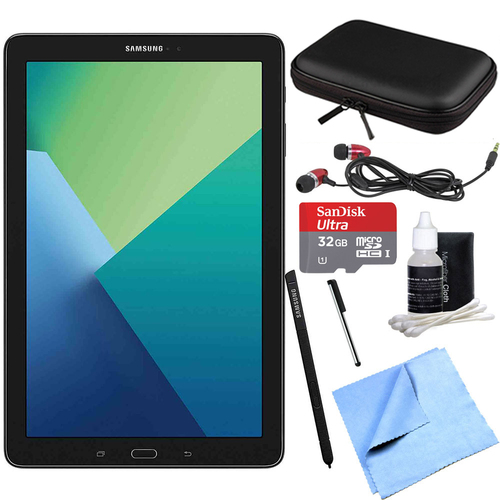 Samsung Galaxy Tab A 10.1 Tablet PC Black w/ S Pen, WiFi & Bluetooth w/ 32GB Card Bundle