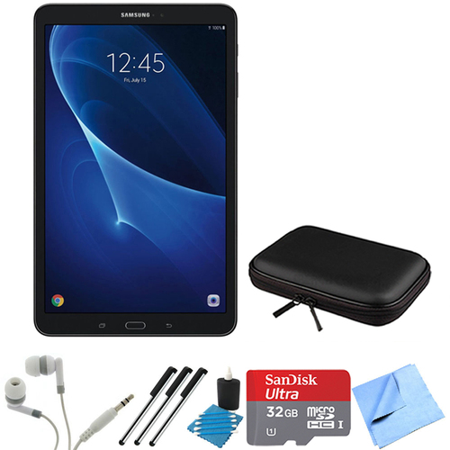 Samsung Galaxy Tab A 16GB 10.1-inch Tablet w/ 32GB Card, Case & More Bundle - Black