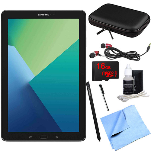 Samsung Galaxy Tab A 10.1 Tablet PC Black w/ S Pen, WiFi & Bluetooth w/ 16GB Card Bundle