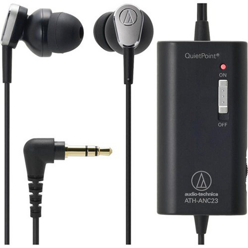 Audio-Technica ATH-ANC23 QuietPoint Active Noise-Cancelling In-Ear Headphones