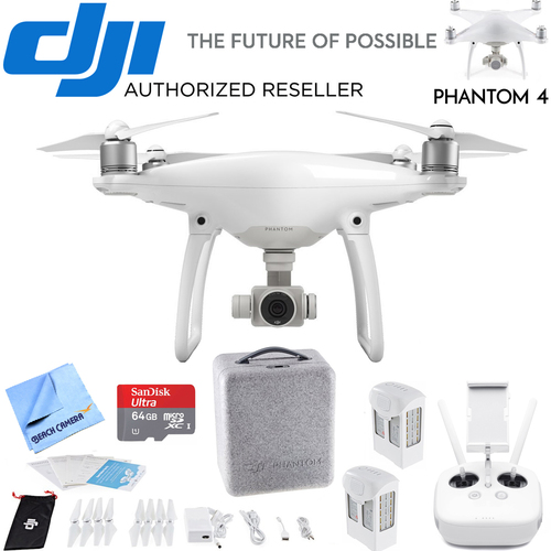 DJI Phantom 4 Quadcopter Drone SanDisk microSDHC 64GB Memory Card w/ Adapter Bundle