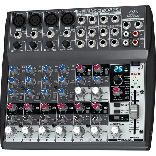 Behringer 1202FX - Xenyx Premium 12-Input 2-Bus Mixer with Xenyx Mic Preamps- OPEN BOX