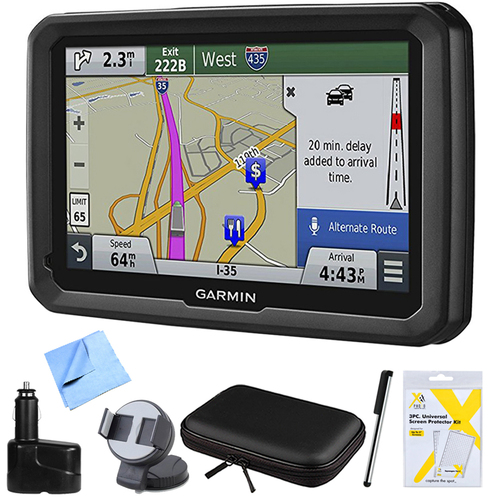 Garmin dezl 570LMT 5` Truck GPS Navigation Lifetime Maps/Traffic Dashboard Mount Bundle