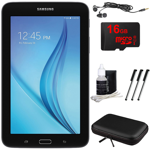 Samsung Galaxy Tab E Lite 7.0` 8GB (Wi-Fi) Black 16GB microSD Card Bundle