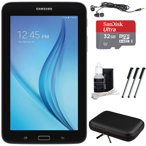 Samsung Galaxy Tab E Lite 7.0` 8GB (Wi-Fi) Black 32GB microSDHC Card Bundle