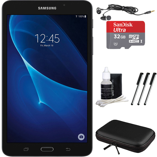 Samsung Galaxy Tab A Lite 7.0` 8GB Tablet PC (Wi-Fi) Black, 32GB Card, and Case Bundle