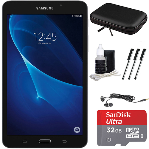 Samsung Galaxy Tab A Lite 7.0` 8GB Tablet (Wi-Fi) Black 32GB microSDHC Accessory Bundle