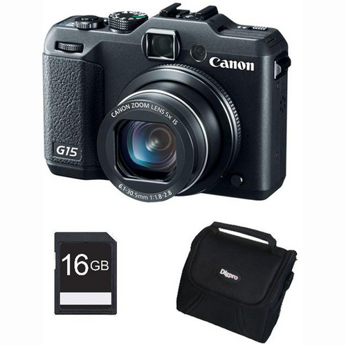 Canon Powershot G15 12 MP High-Performance Digital Camera Bundle Deal