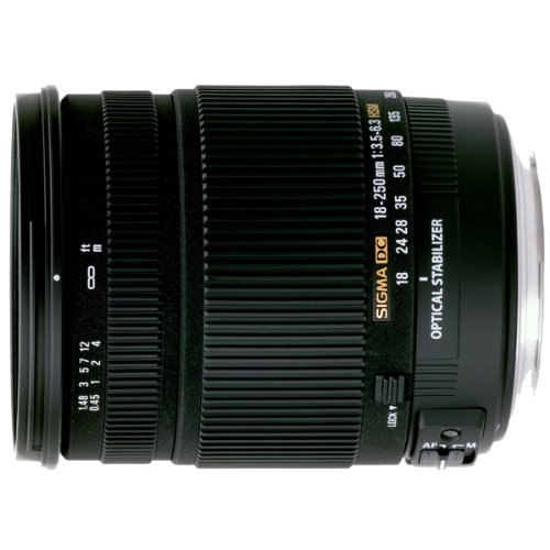 Sigma 18-250mm F3.5-6.3 DC OS HSM Lens for Canon EOS Macro with Optical Stabilizer