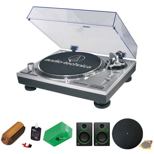 Audio-Technica Professional Stereo Turntable w/ USB LP to DIG - Silver w/ Exclusive Bundle