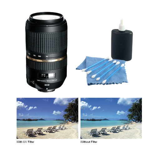 Tamron AF 70-300mm f/4.0-5.6 SP Di VC USD XLD for Canon EOS Bundle with Hoya Filter Kit