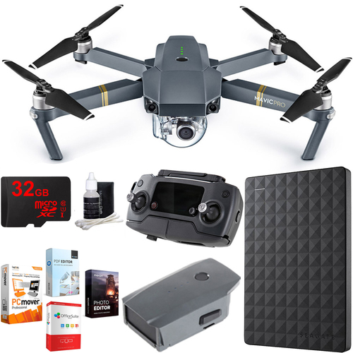 DJI Mavic Pro Quadcopter Drone with 4K Camera + Professional Photo & Edit Bundle