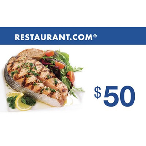 Special $50 Restaurant.com Gift Card