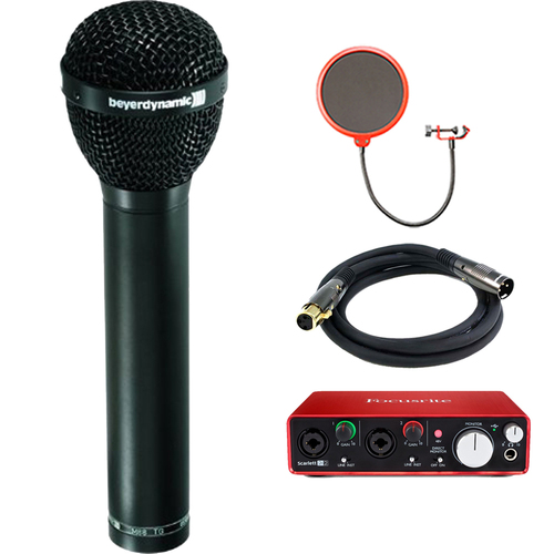BeyerDynamic Dynamic Microphone Hypercardioid Polar Patter,  Vocals, Drum w/ Interface Bundle