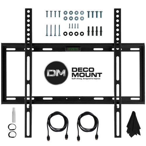 Deco Mount Flat Wall Mount Kit Ultimate Bundle for 45-90 inch TVs