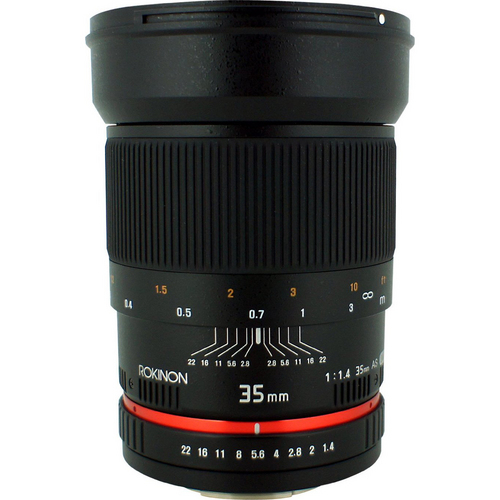 Rokinon 35mm F/1.4 AS UMC Wide Angle Lens for Nikon with Automatic Chip OPEN BOX