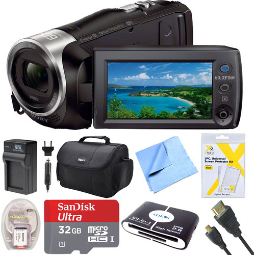 Sony HDR-PJ440 Full HD 60p Camcorder w/ Built-In Projector Deluxe Bundle