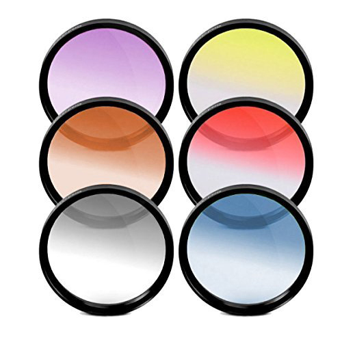 58mm Graduated Color Multicoated Six Piece Filter Set with Fold-Up Filter Case