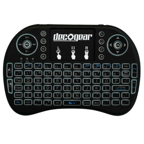 2.4GHz Wireless Backlit Keyboard Smart Remote with Touchpad Mouse - STV300BK